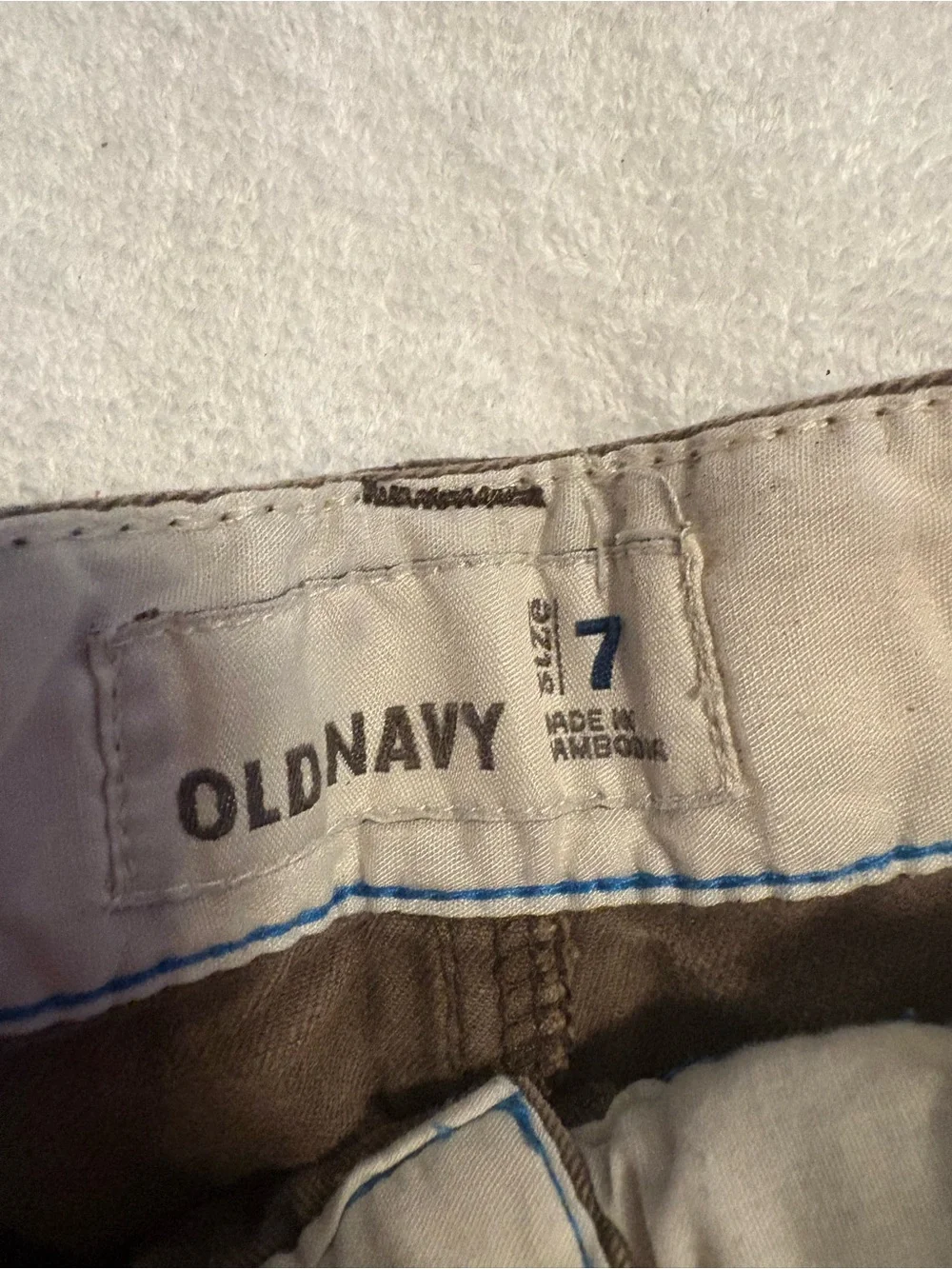 Old Navy Men's Chinos in Brown with Blue Trim